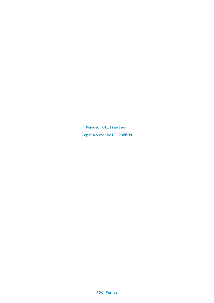 Page 1 de la notice Manuel utilisateur Dell 2355DN