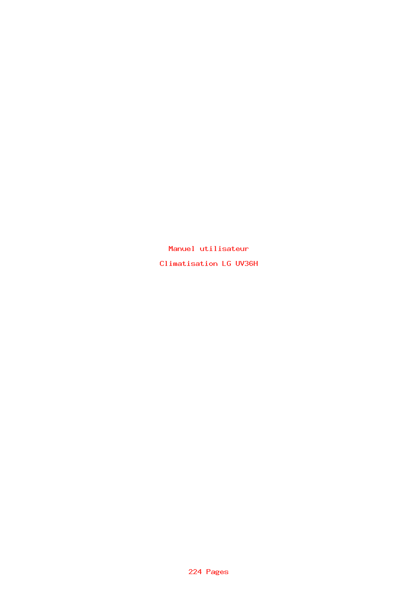 Page 1 de la notice Manuel utilisateur LG UV36H