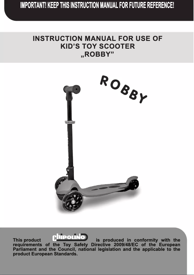 Page 1 de la notice Manuel utilisateur Chipolino Robby