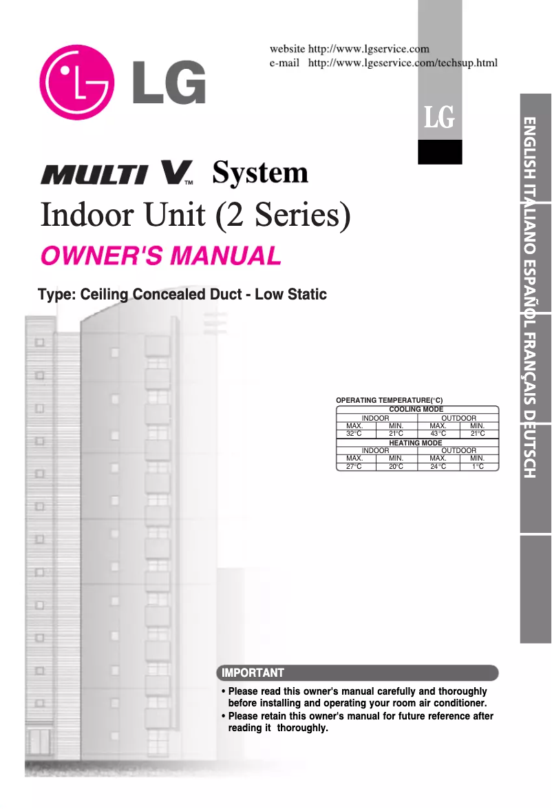 Página 1 del manual Manual de usuario LG ARNU09GB1G2