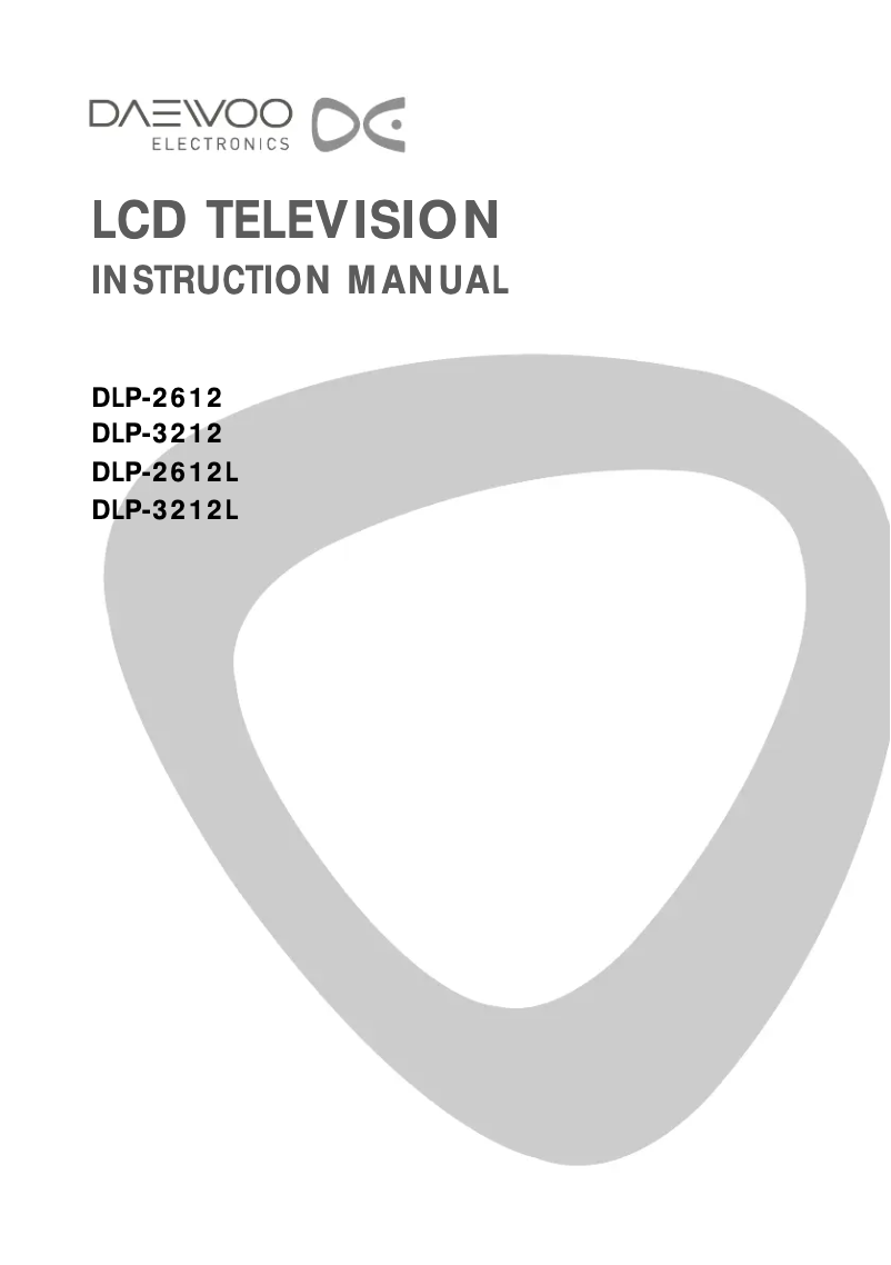 Page 1 de la notice Manuel utilisateur Daewoo DLP-2612