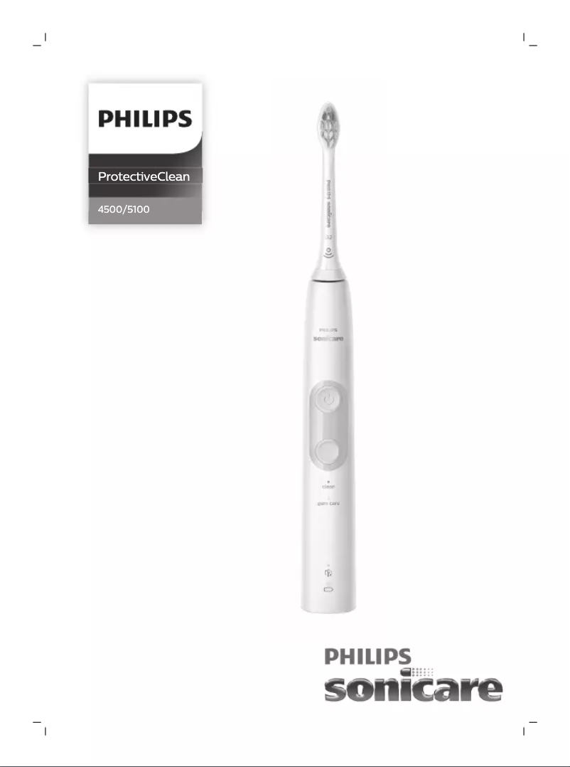 Page 1 de la notice Manuel utilisateur Philips Sonicare ProtectiveClean 4500 HX6837