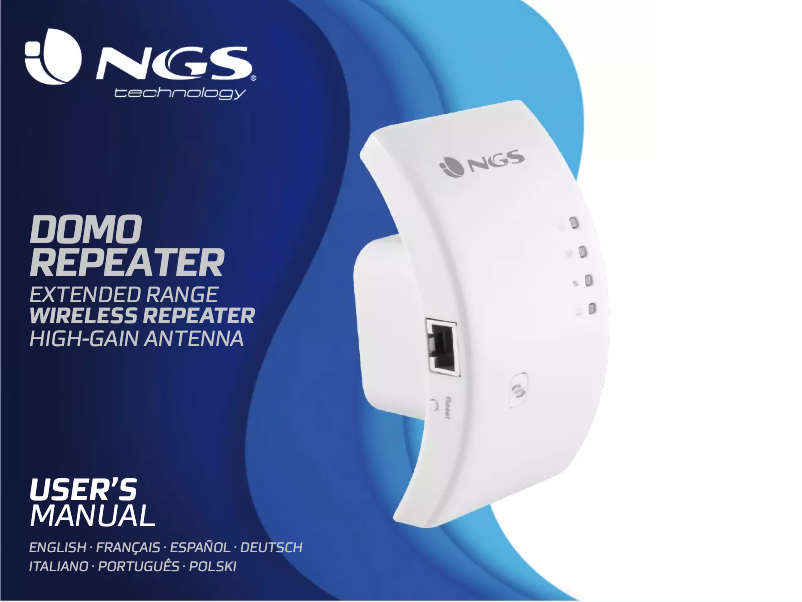 Page 1 de la notice Manuel utilisateur NGS Domo Repeater