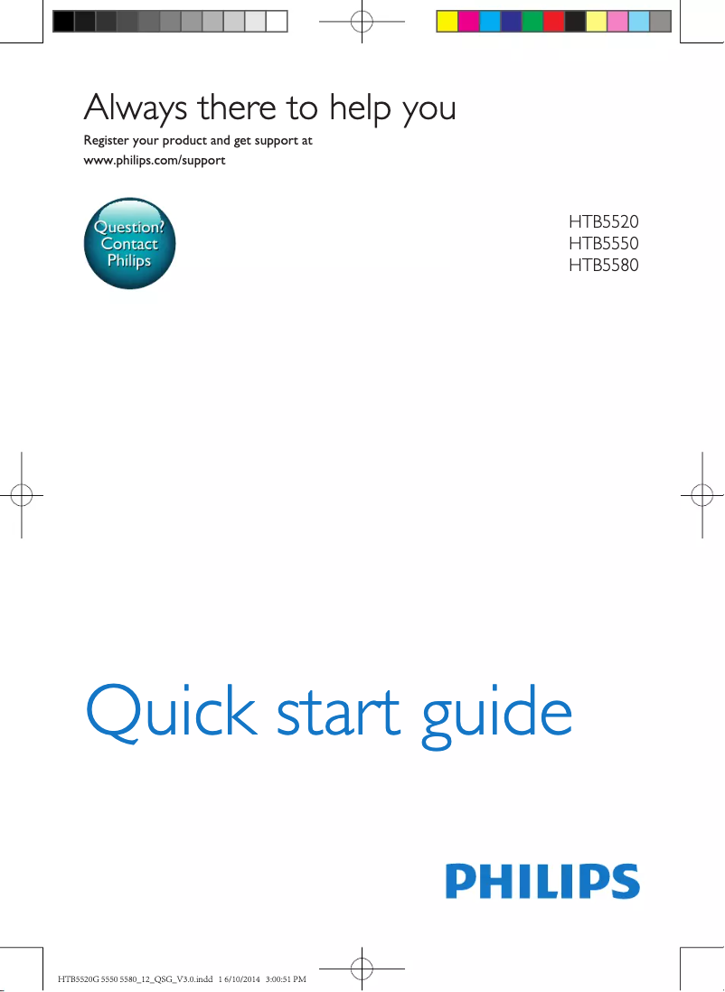 Page n°1 - Manuel utilisateur Philips HTB5580G