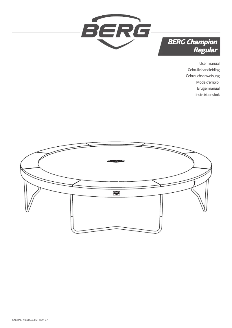 Page 1 de la notice Manuel utilisateur Berg Champion Regular