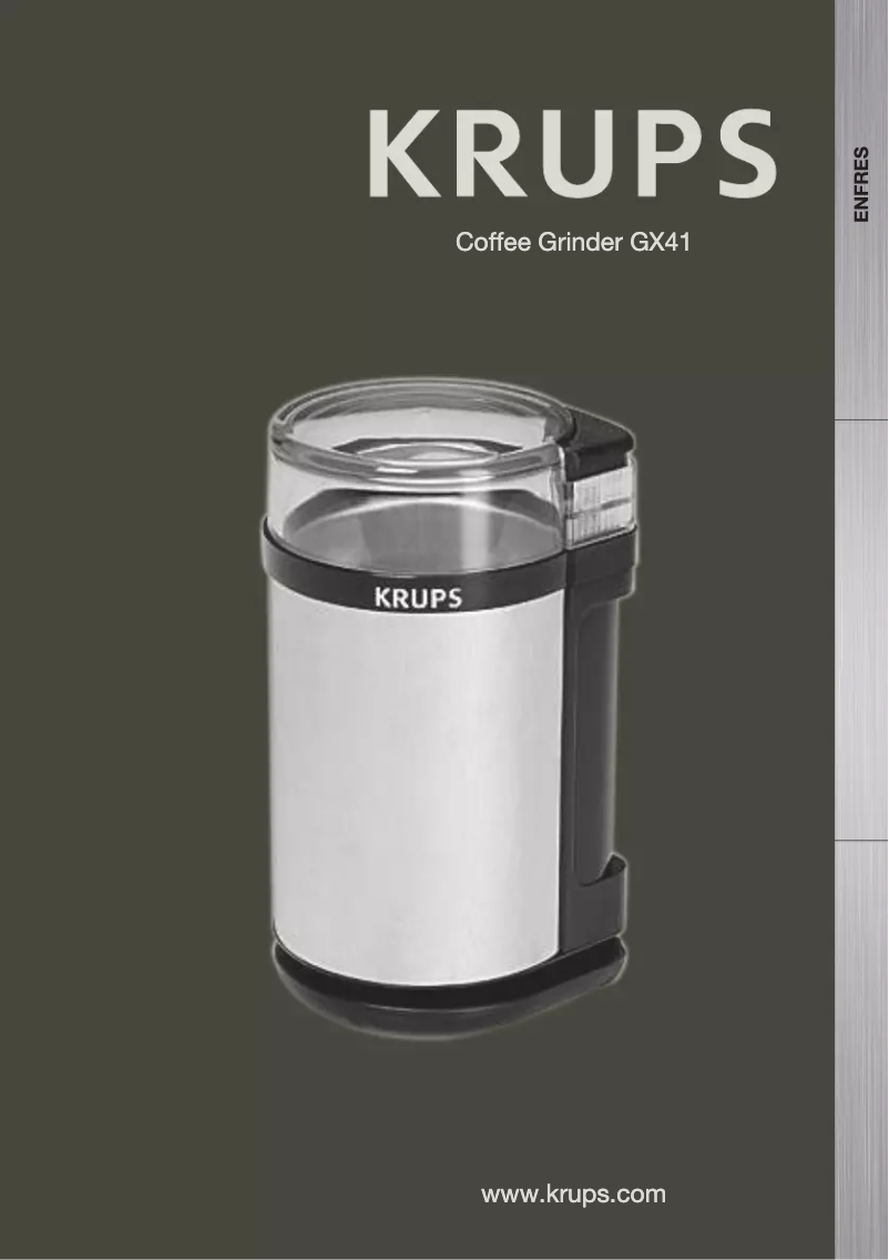 Page 1 of the manual User Manual Krups GX4100