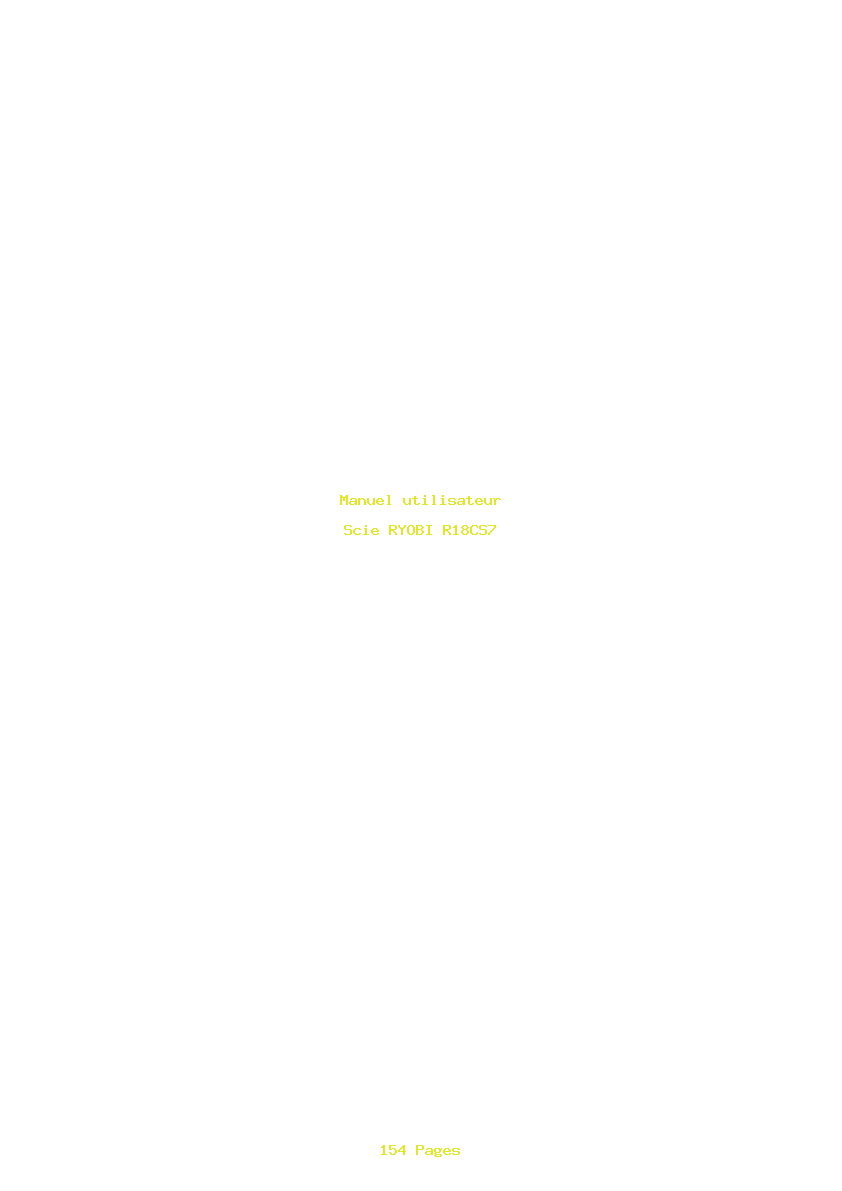Page 1 de la notice Manuel utilisateur RYOBI R18CS7