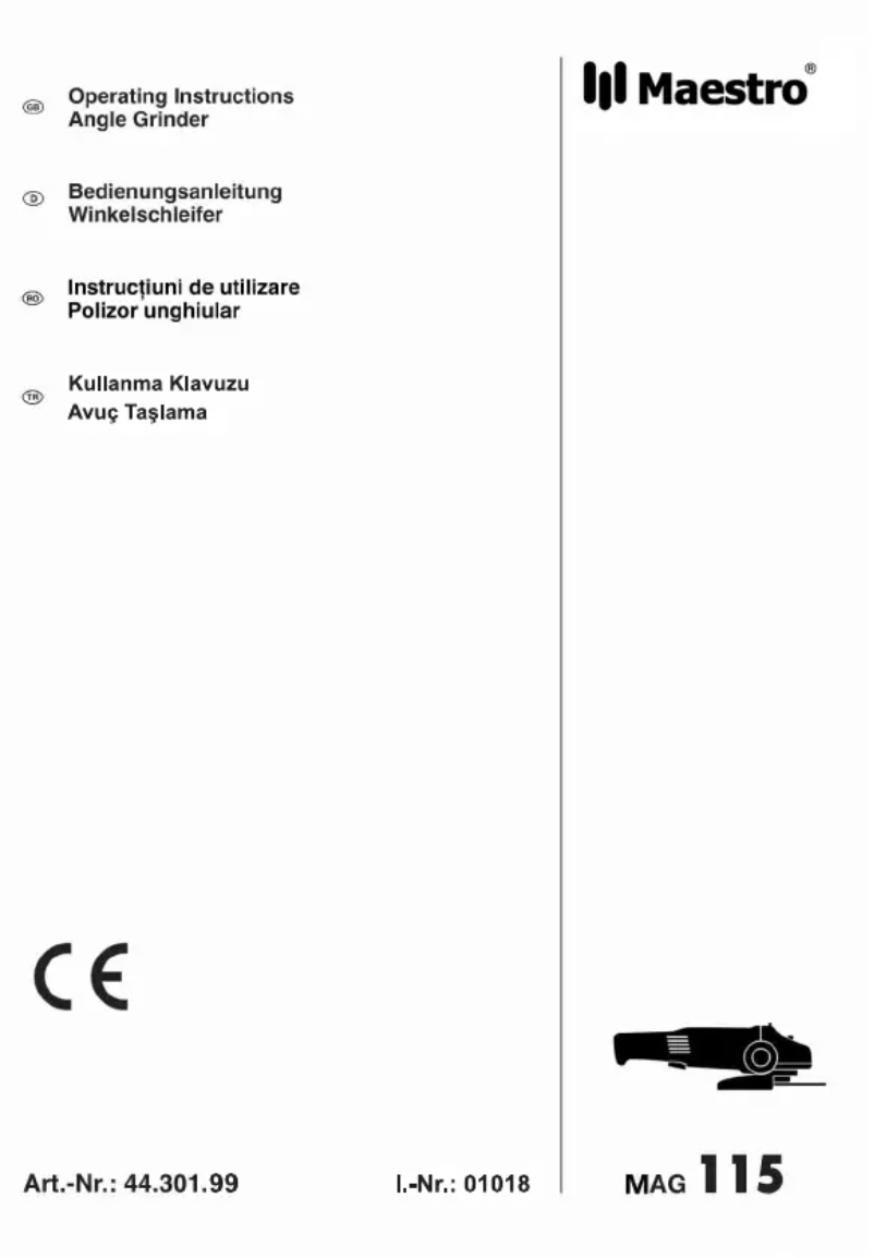 Page 1 de la notice Manuel utilisateur Maestro MAG 115