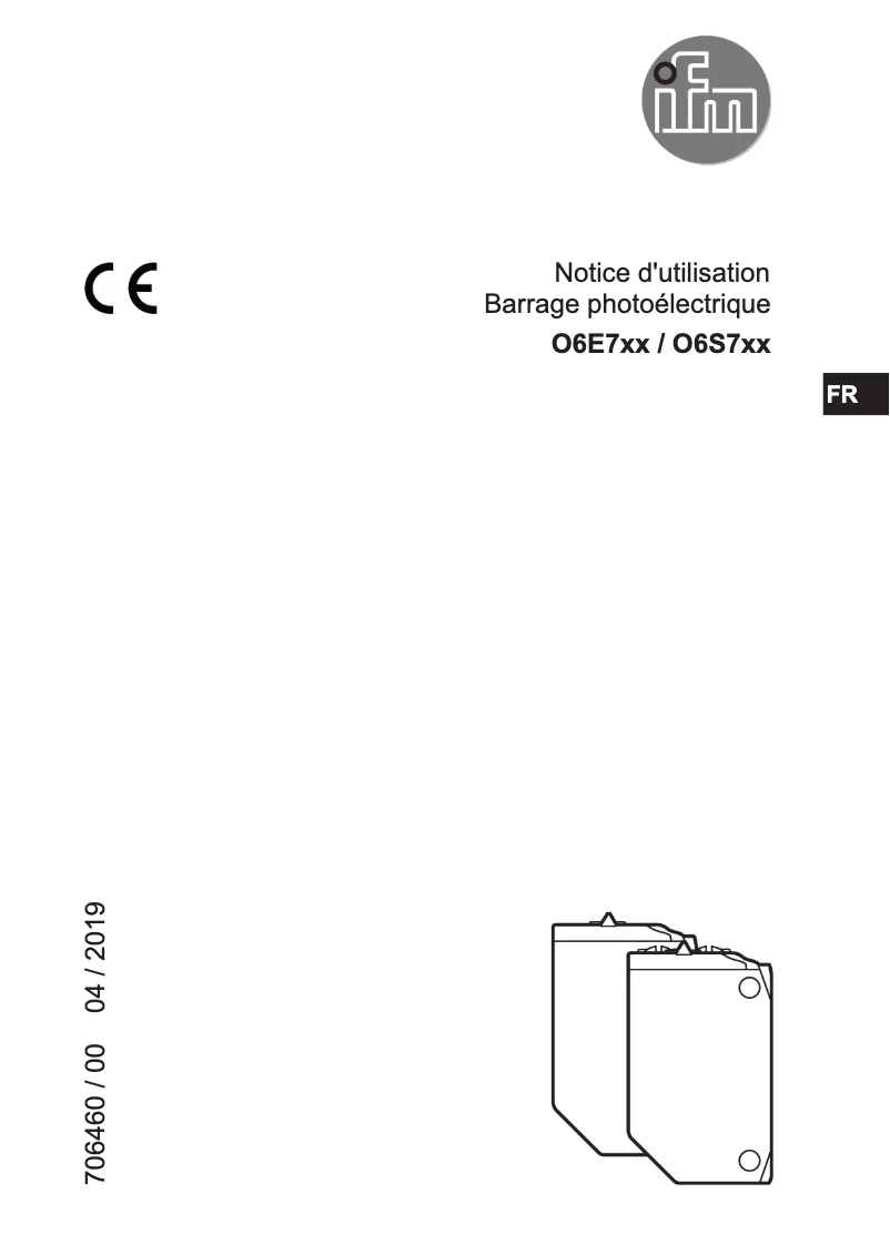 Page 1 de la notice Manuel utilisateur IFM O6E702