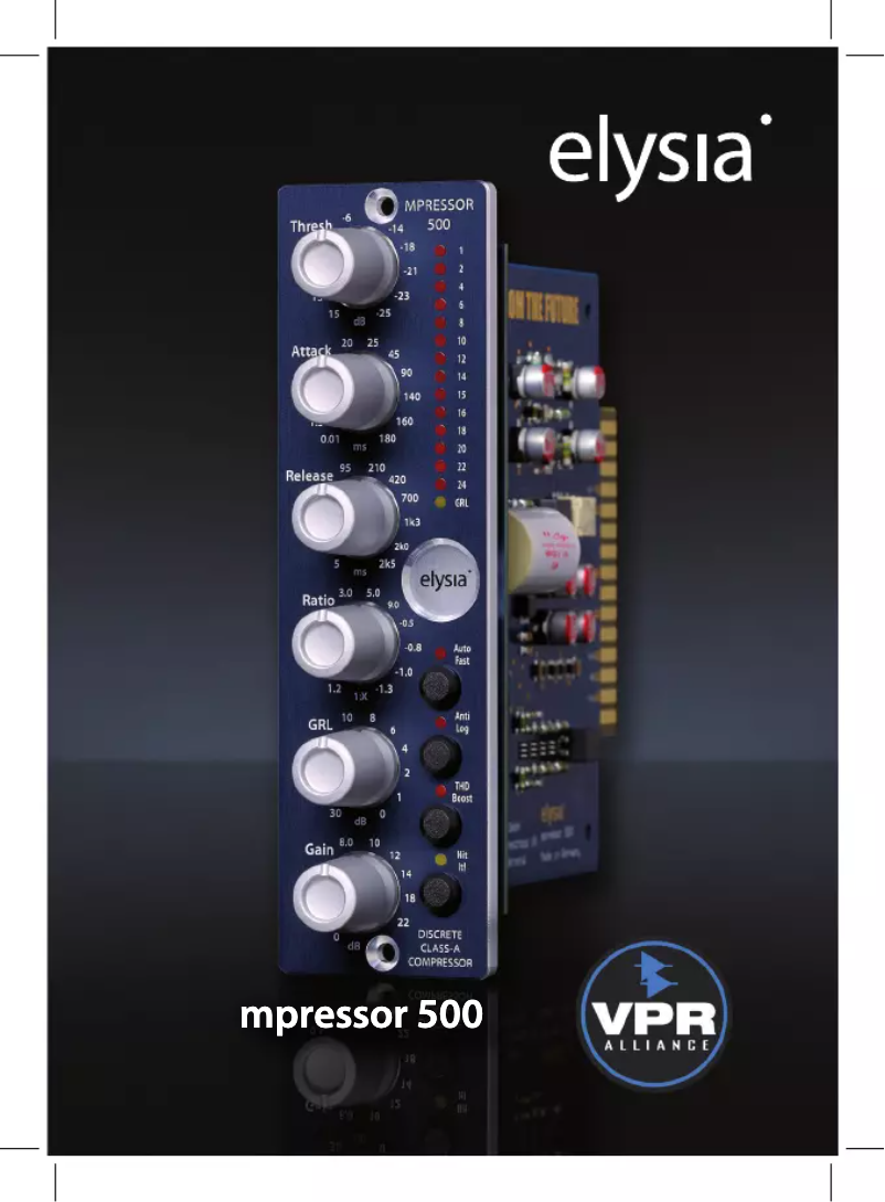 Page 1 de la notice Manuel utilisateur Elysia mpressor 500