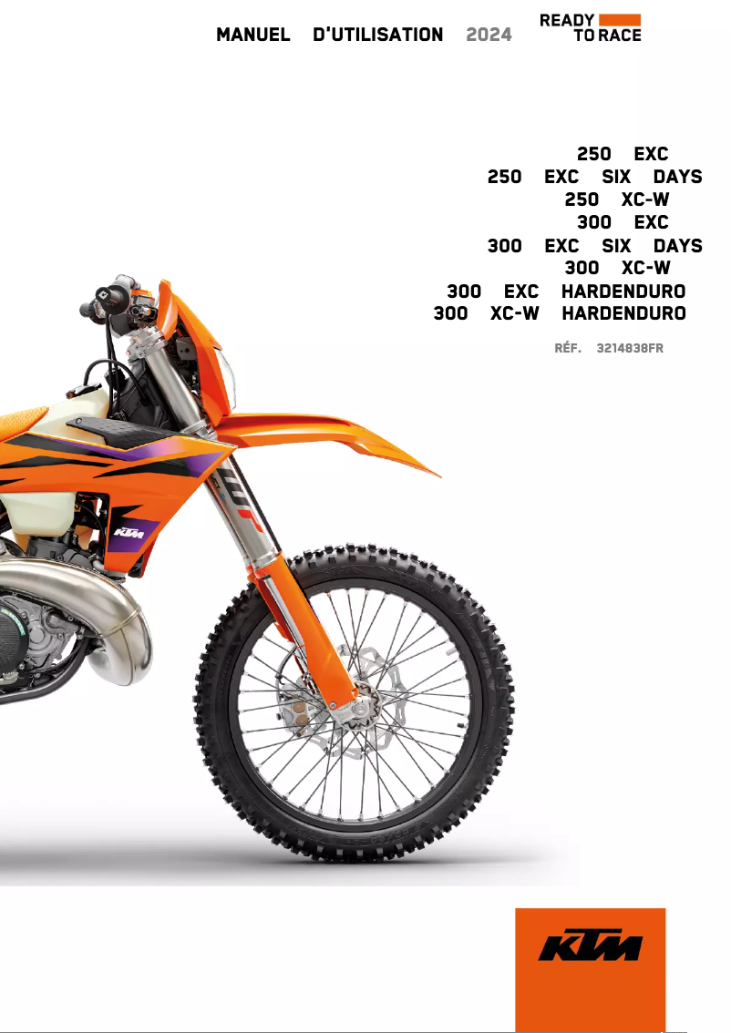 Page 1 of the manual User Manual KTM 300 EXC Six Days (2024)