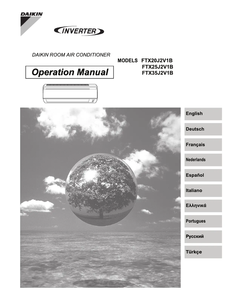 Page 1 de la notice Manuel utilisateur Daikin Inverter FTX20J2V1B