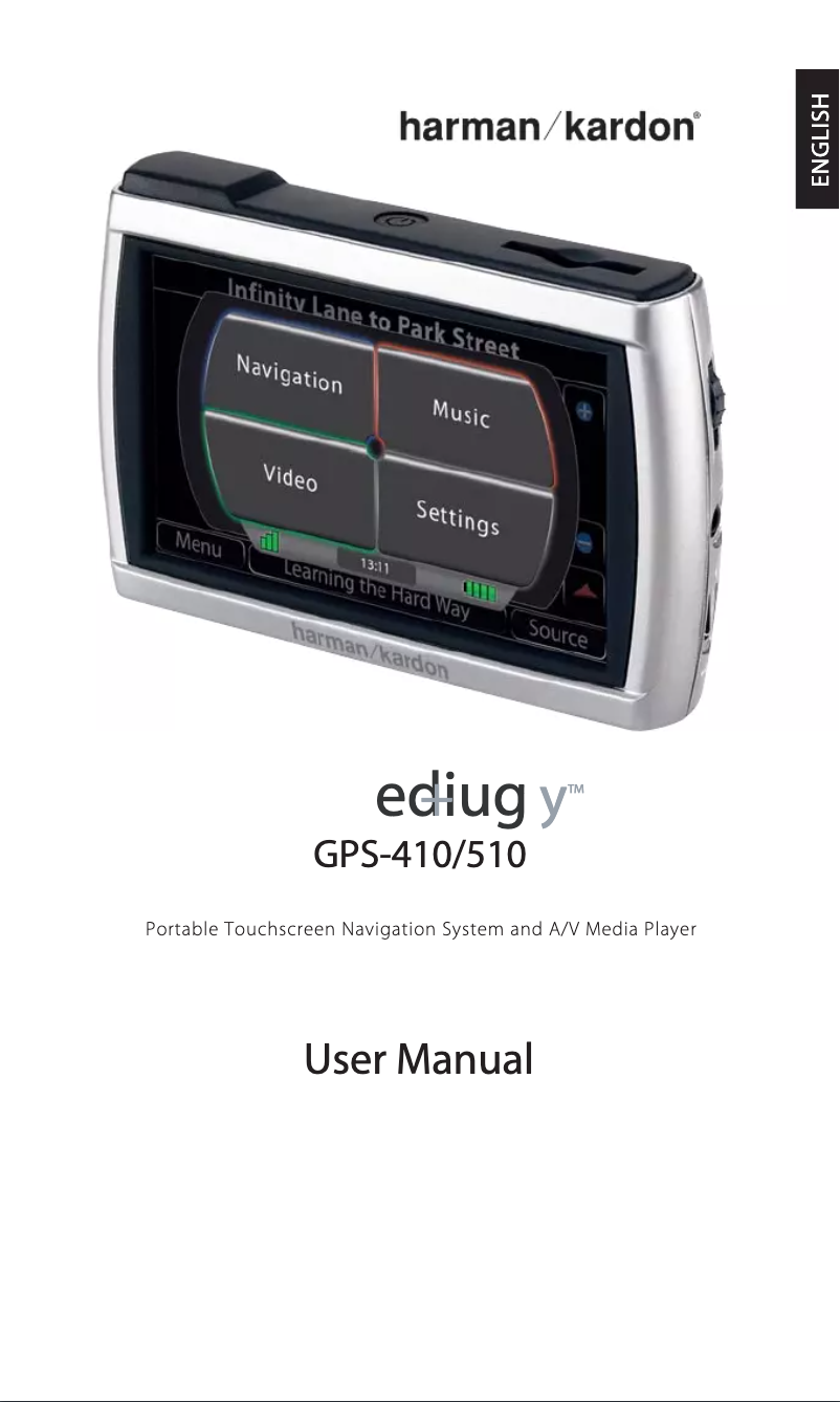 Page 1 de la notice Manuel utilisateur Harman Kardon GPS-410