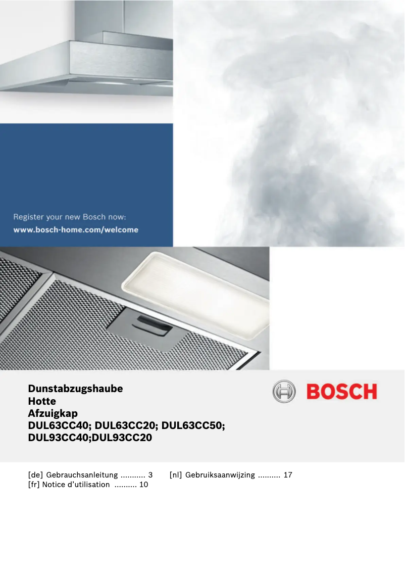 Page 1 of the manual User Manual Bosch DUL63CC20