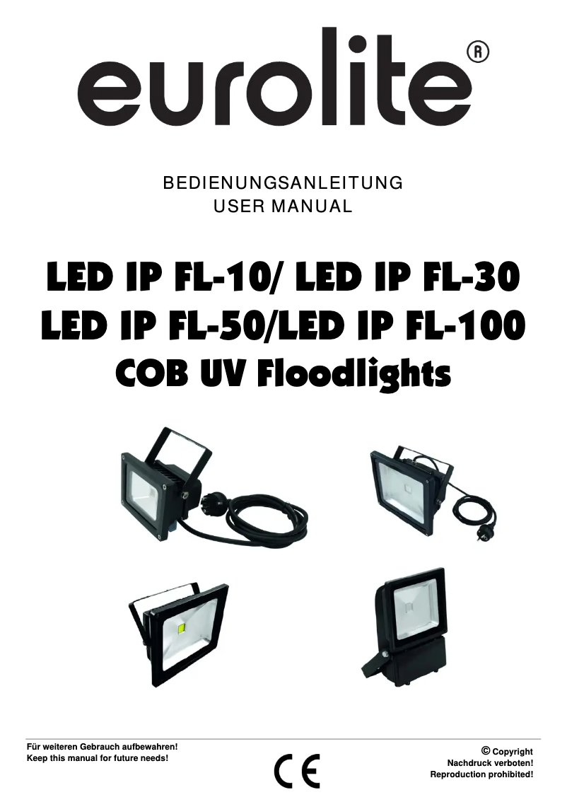 Page 1 of the manual User Manual Eurolite FL-50