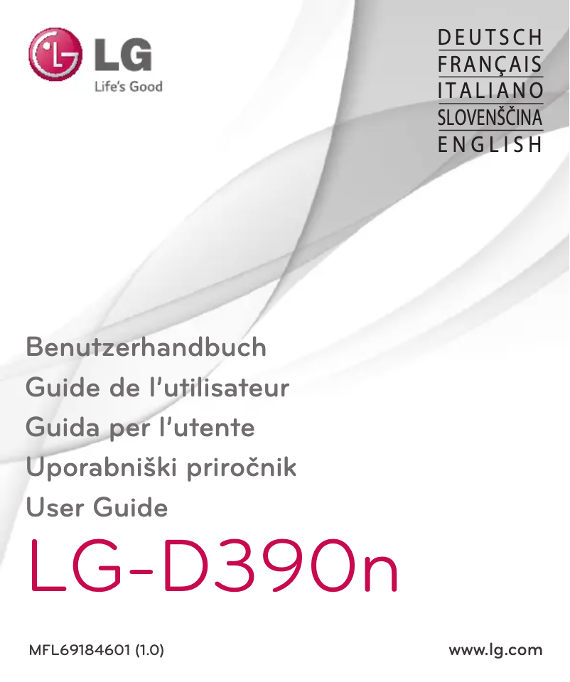 Page 1 of the manual User Manual LG LG-D390N