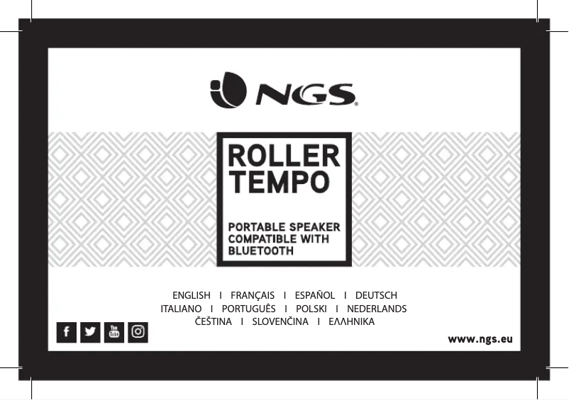 Page 1 de la notice Manuel utilisateur NGS Roller Tempo