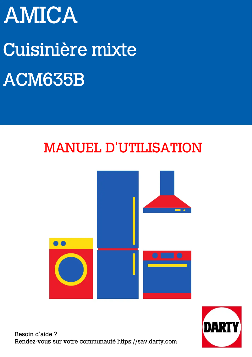 Page 1 de la notice Manuel utilisateur Amica ACM635B