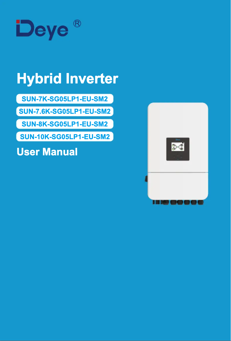Página 1 del manual Manual de usuario Deye SUN-8K-SG05LP1-EU-SM2