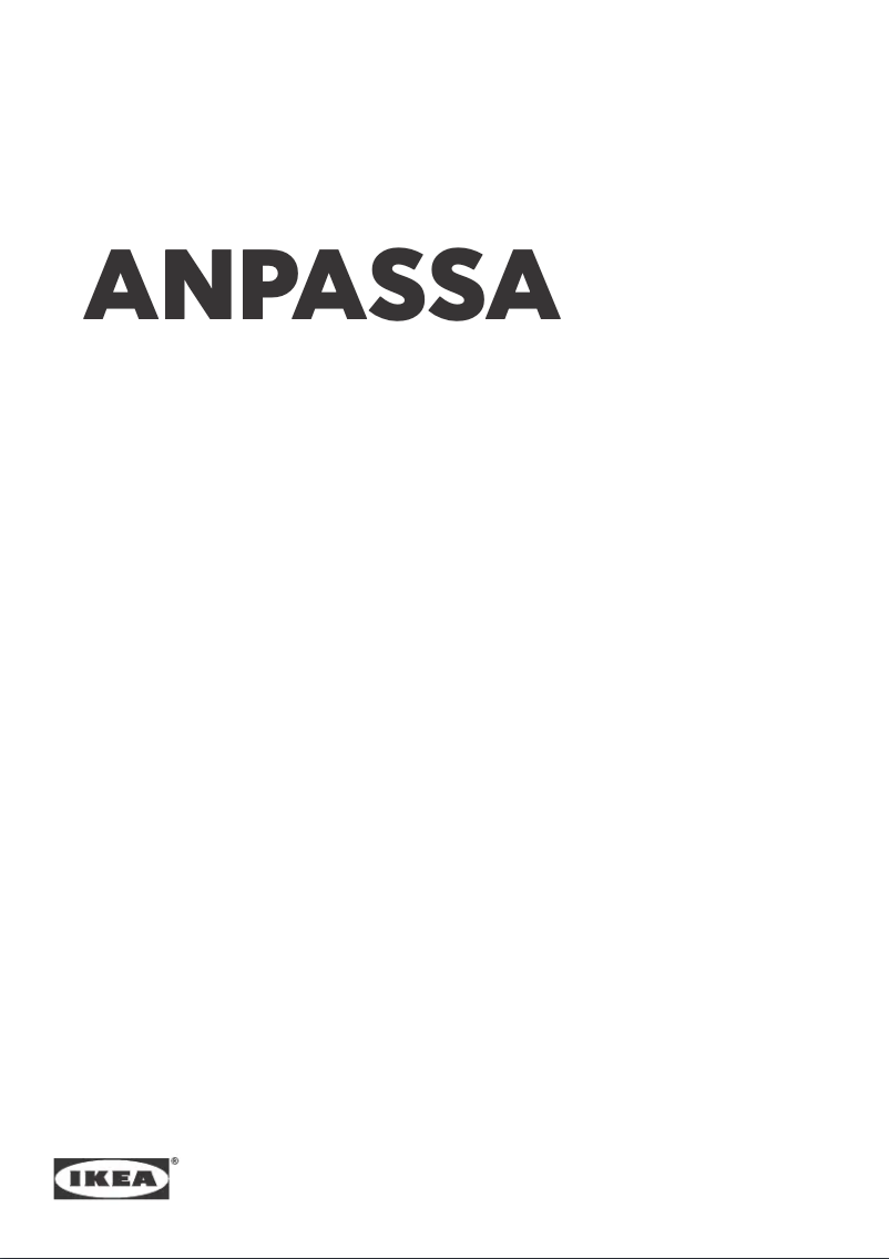 Page 1 de la notice Manuel utilisateur Ikea ANPASSA 703.658.26