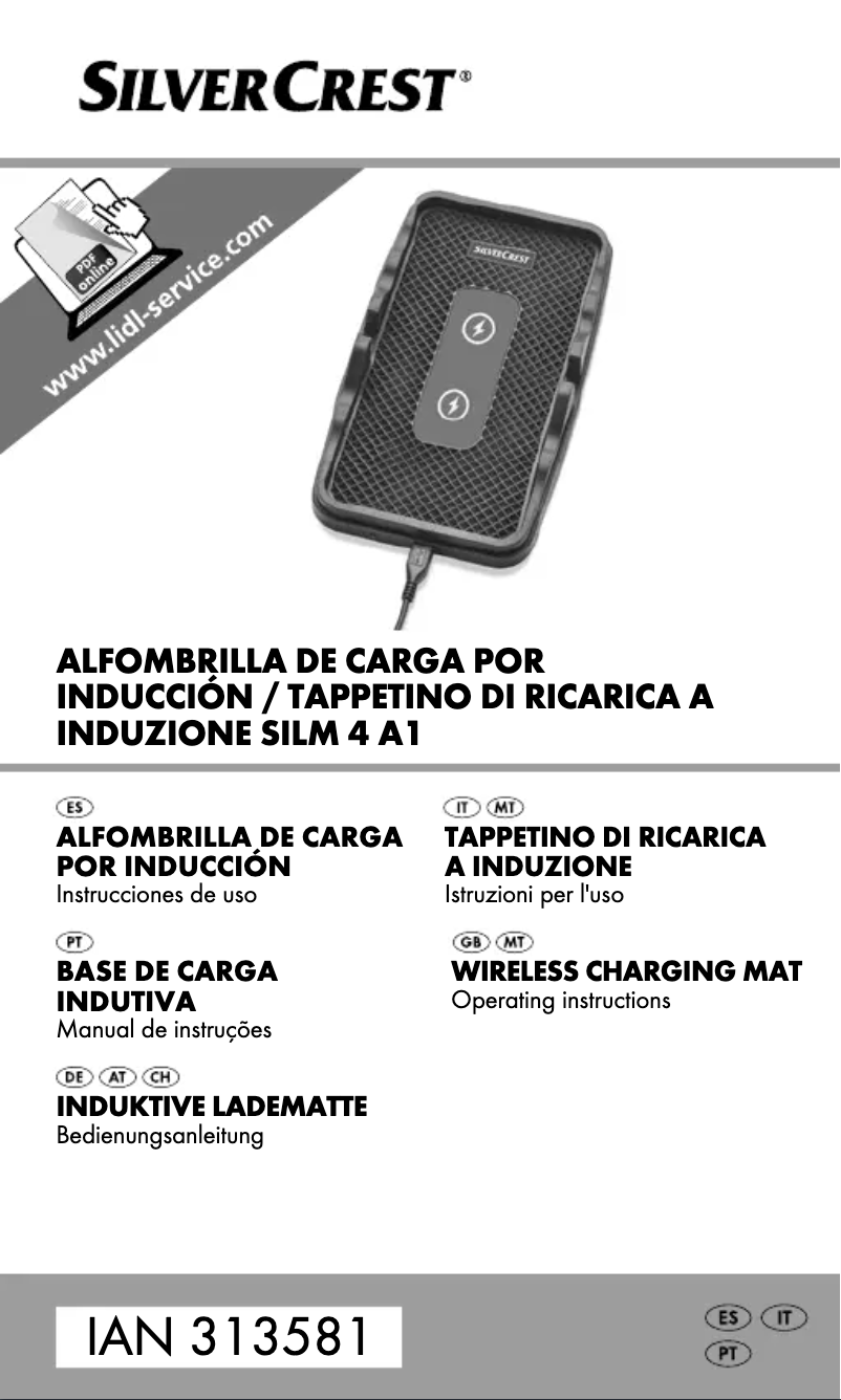 Page 1 of the manual User Manual SilverCrest SILM 4 A1