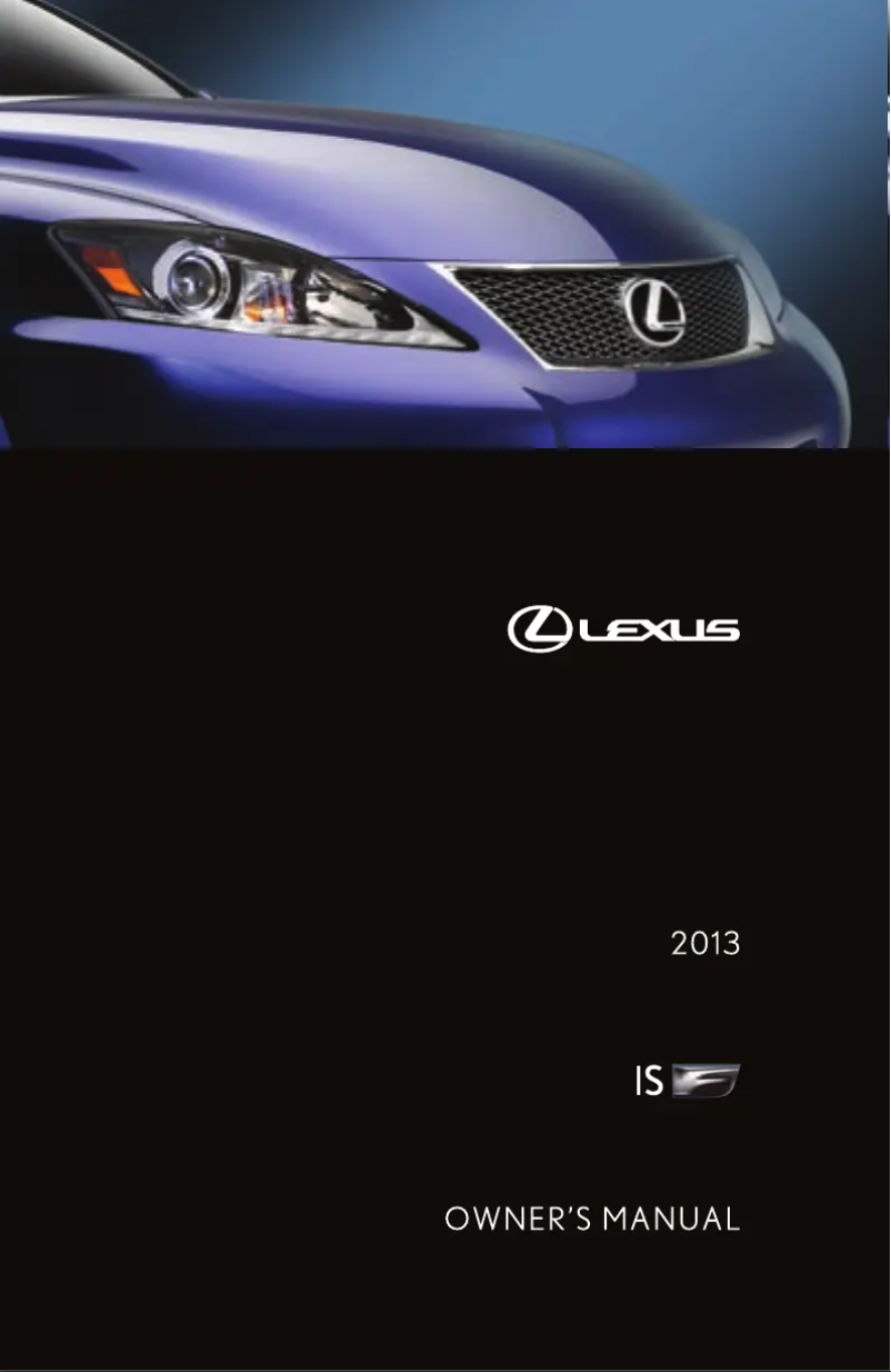 Página 1 del manual Manual de usuario Lexus IS F (2013)
