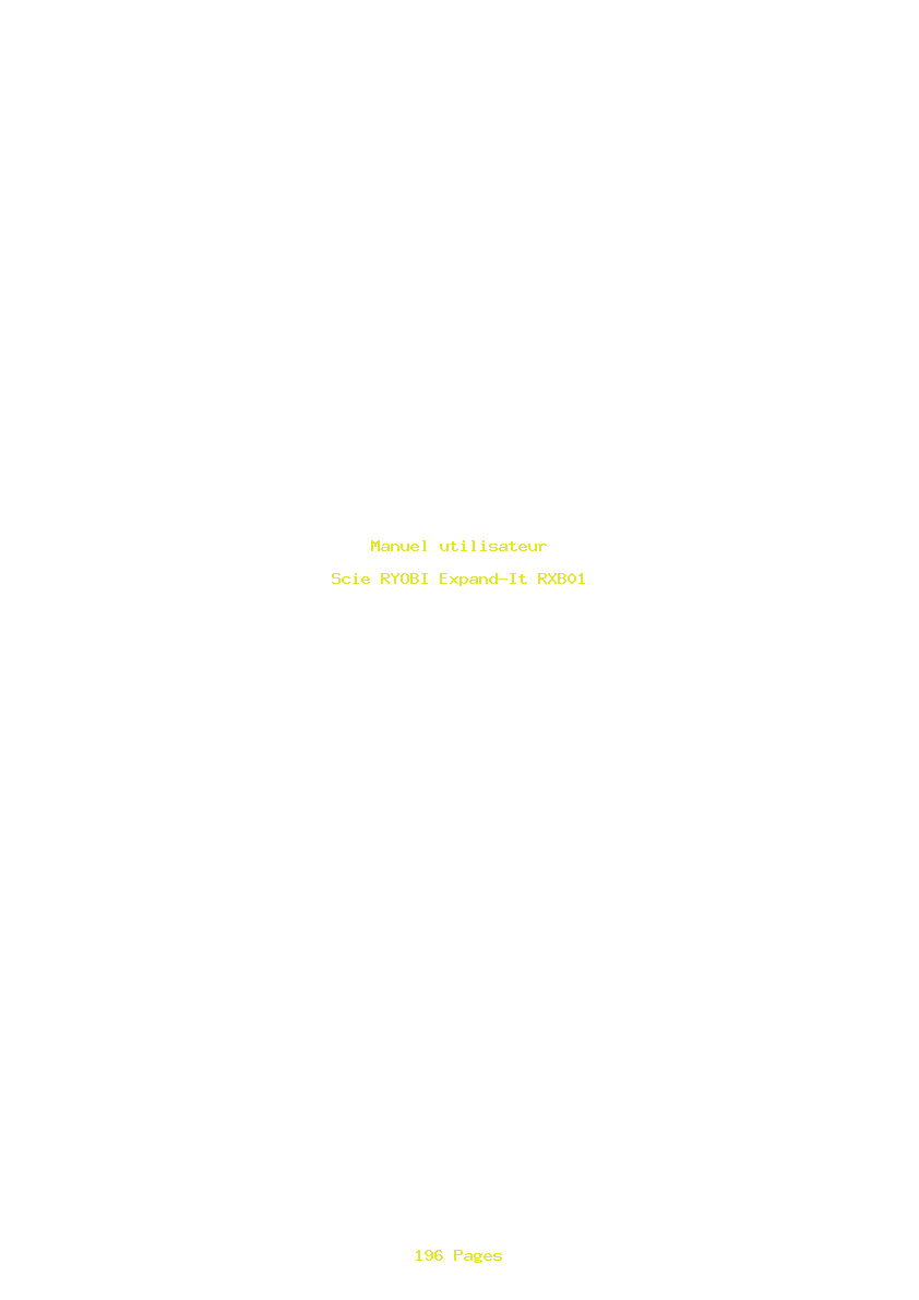 Page 1 de la notice Manuel utilisateur RYOBI Expand-It RXB01