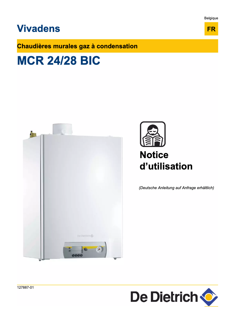 Page 1 de la notice Manuel utilisateur De Dietrich Vivadens MCR 24/28 BIC