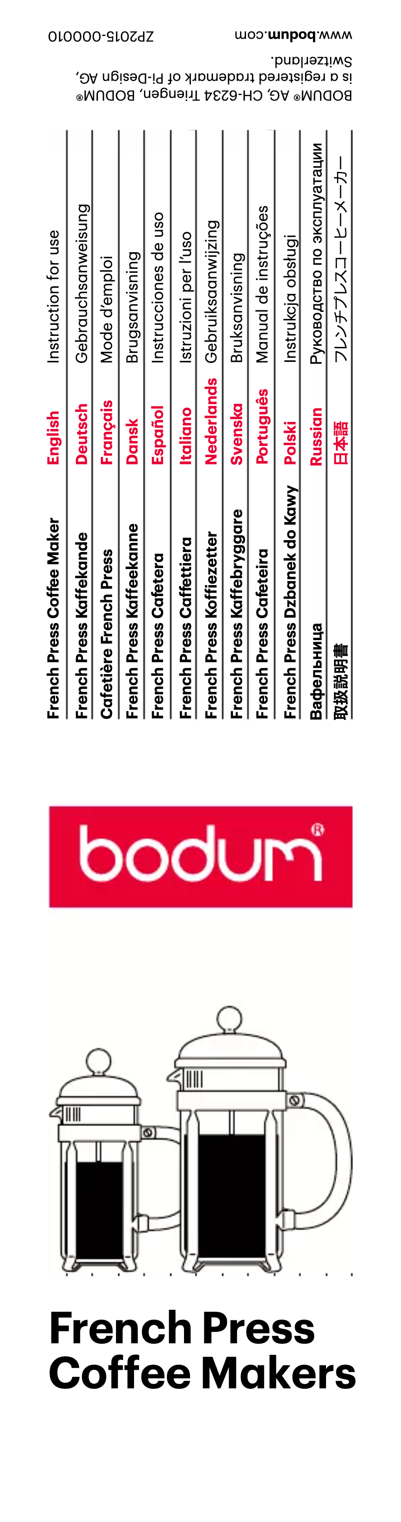 Page 1 de la notice Manuel utilisateur Bodum 11195-294