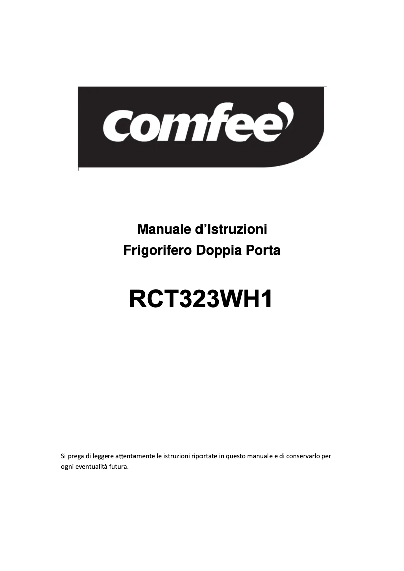 Página 1 del manual Manual de usuario Comfee RCT323WH1