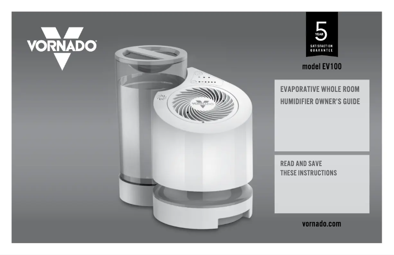 Page 1 de la notice Manuel utilisateur Vornado EV100