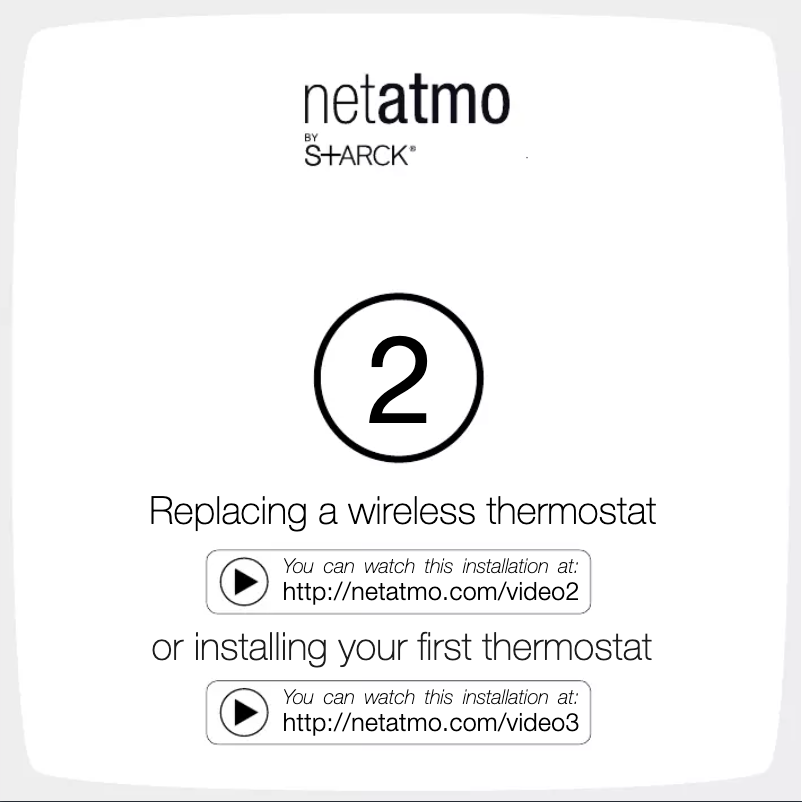 Page 1 de la notice Manuel utilisateur Netatmo NTH01-BE-EC