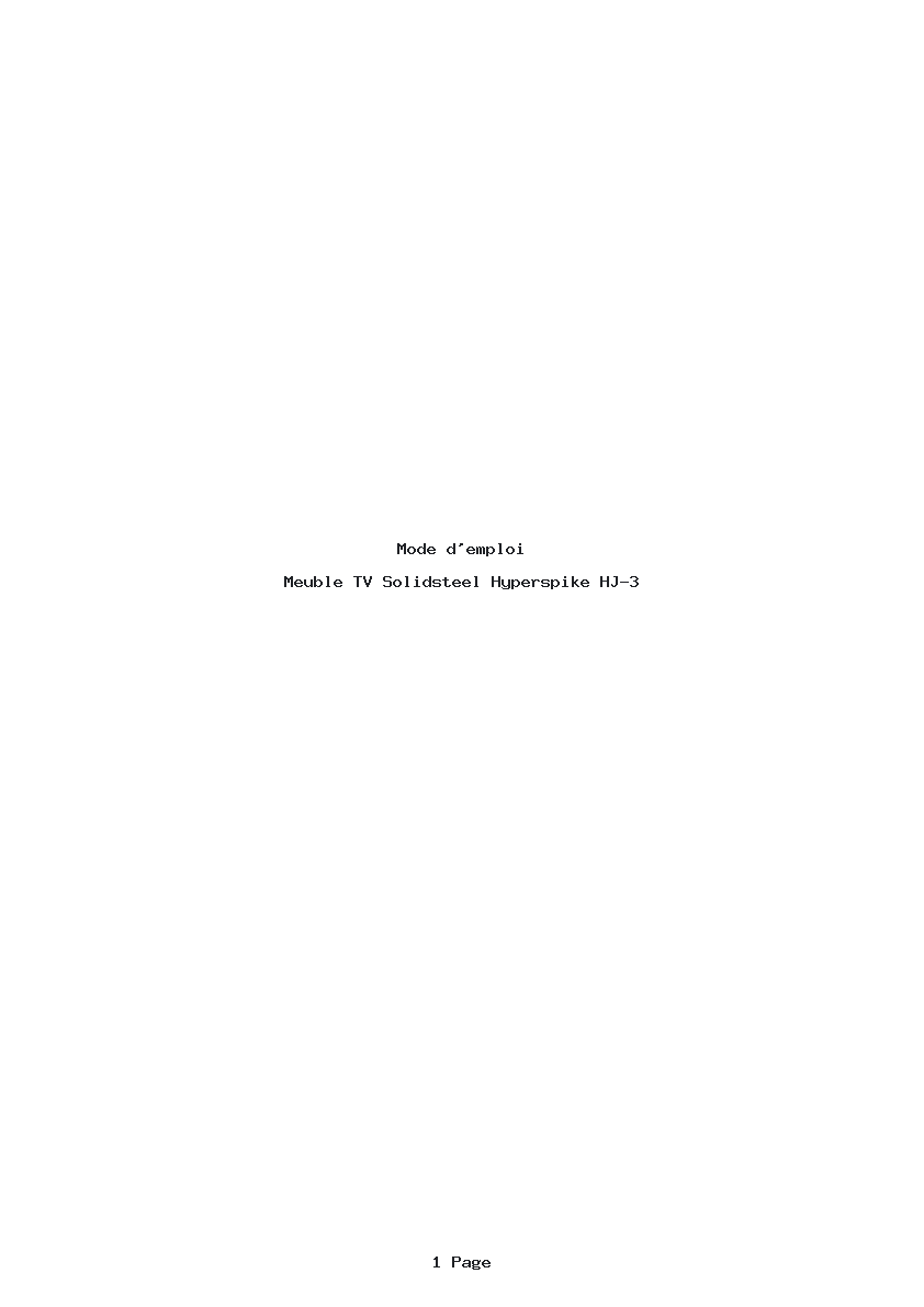 Page 1 de la notice Mode d'emploi Solidsteel Hyperspike HJ-3