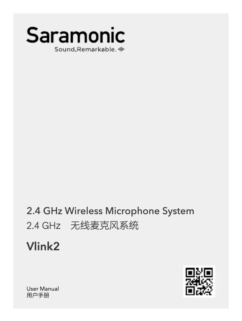 Page 1 de la notice Manuel utilisateur Saramonic Vlink 2