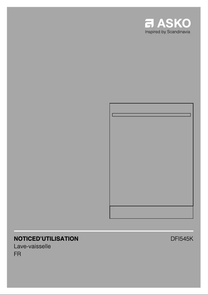 Page 1 de la notice Manuel utilisateur Asko DFI545K