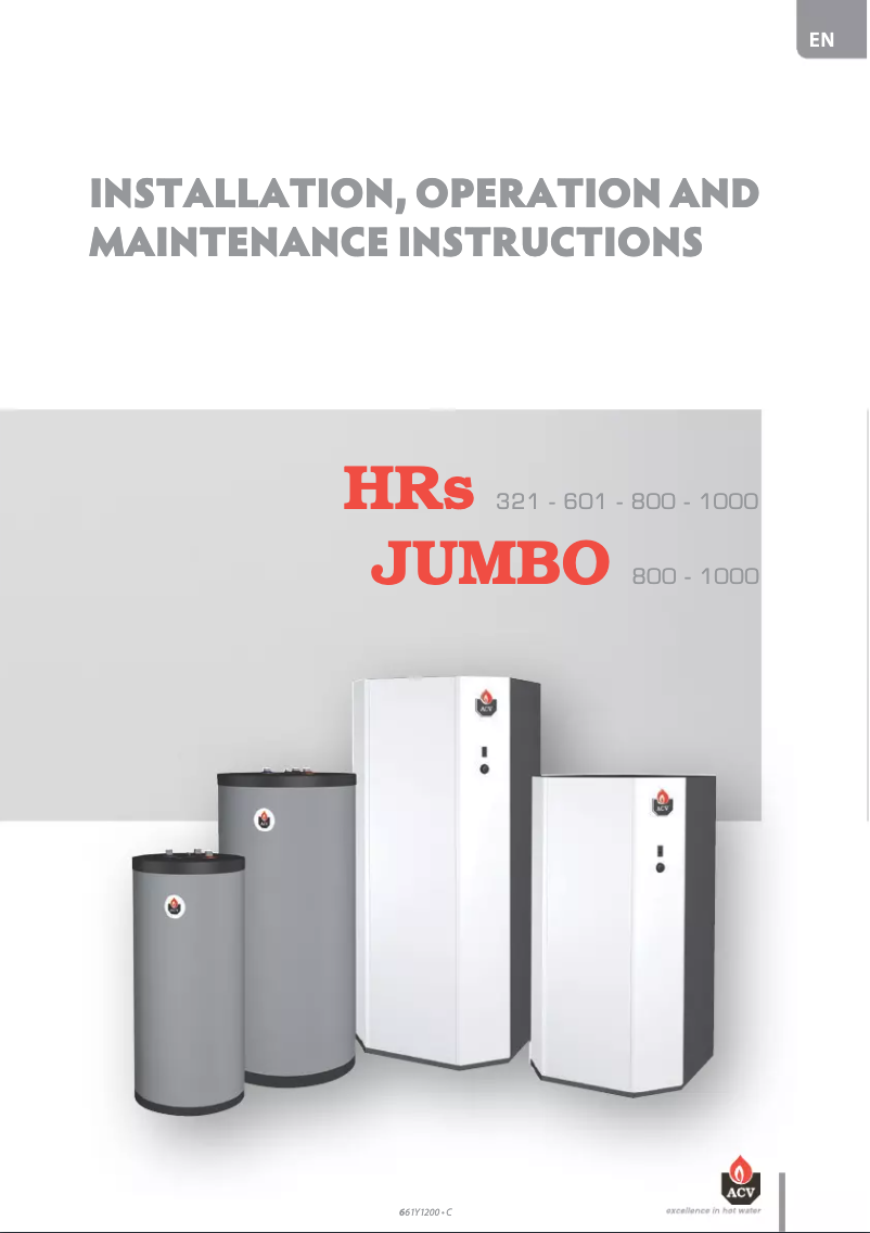 Página 1 del manual Manual de usuario ACV HRs 601