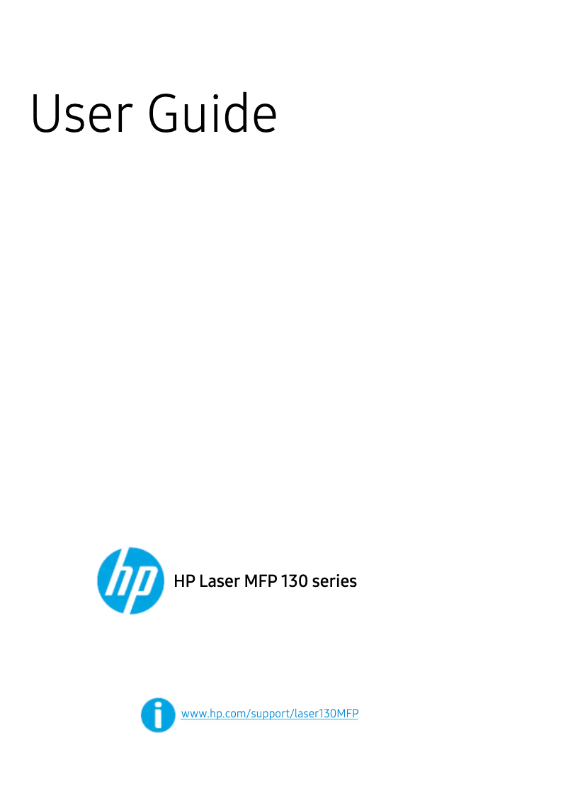 Page 1 de la notice Manuel utilisateur HP Laser MFP 135wg