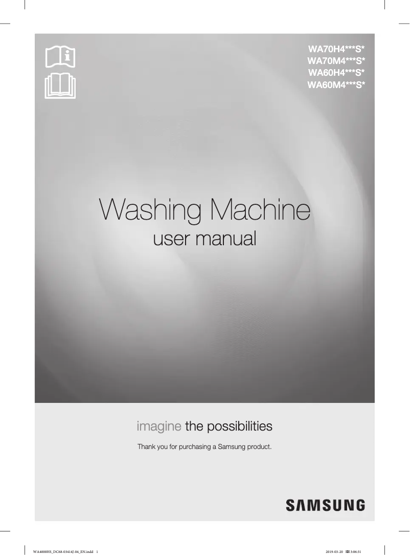 Página 1 del manual Manual de usuario Samsung WA70H4400SS