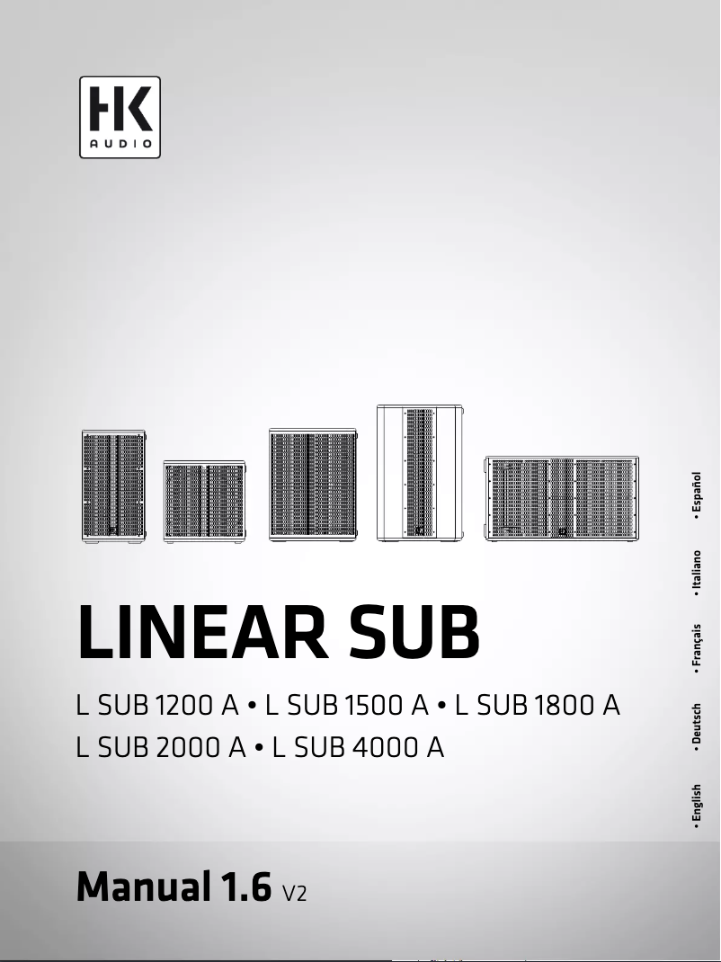 Page 1 of the manual User Manual HK Audio LINEAR SUB 1500 A