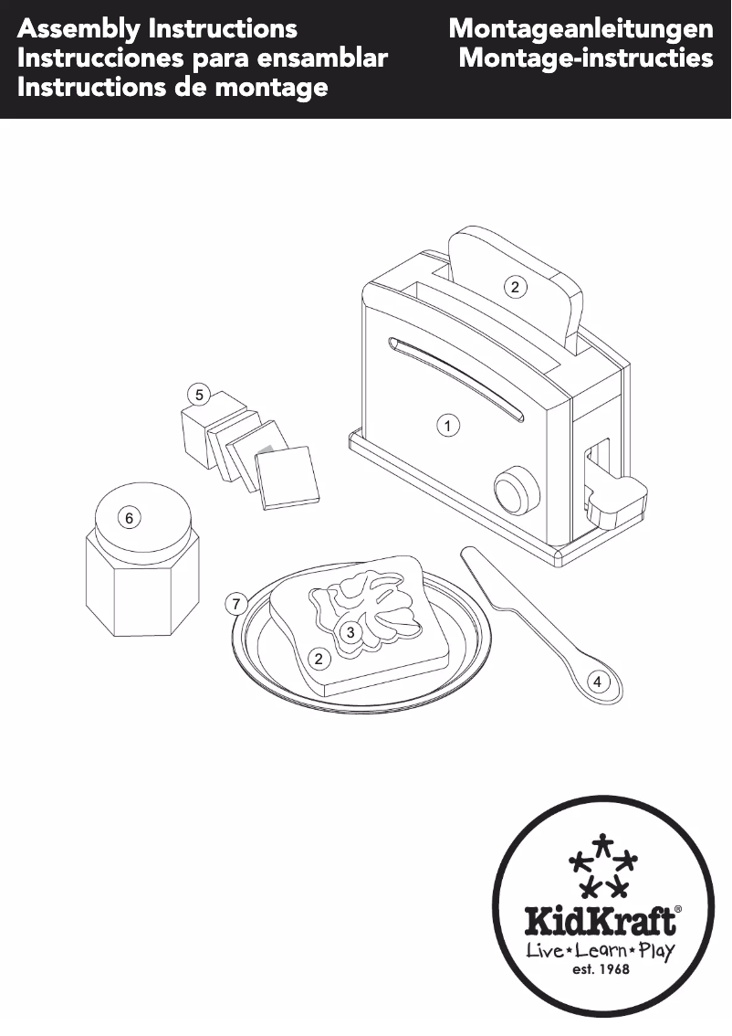 Page 1 de la notice Manuel utilisateur KidKraft Pastel Toaster Set