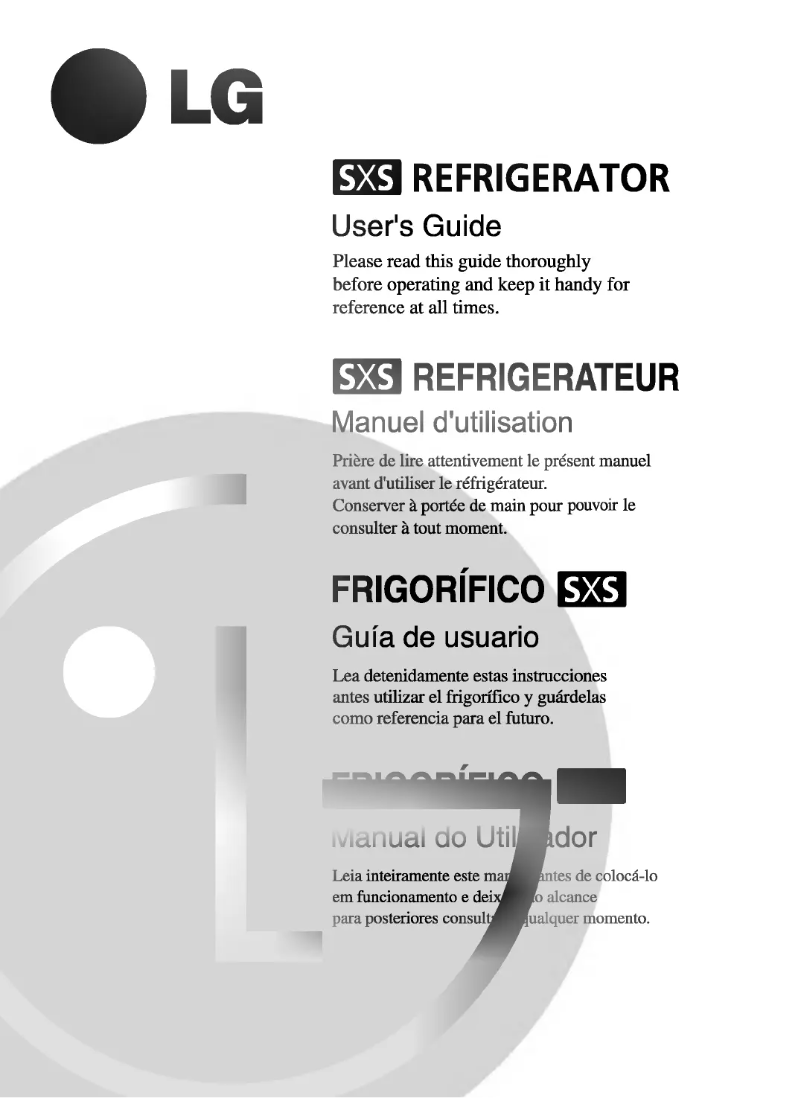 Page 1 de la notice Manuel utilisateur LG GR-P247NGZ