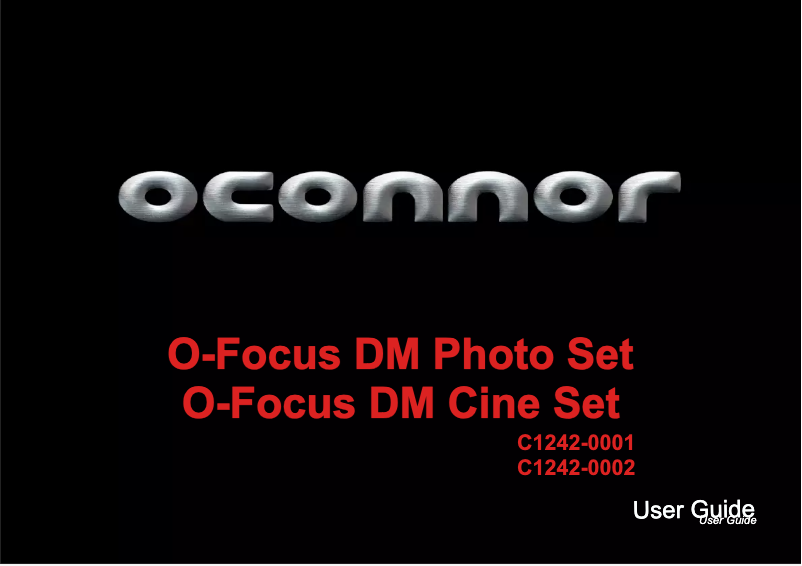 Page 1 of the manual User Manual OConnor O-Focus Dual Mini Cine Set