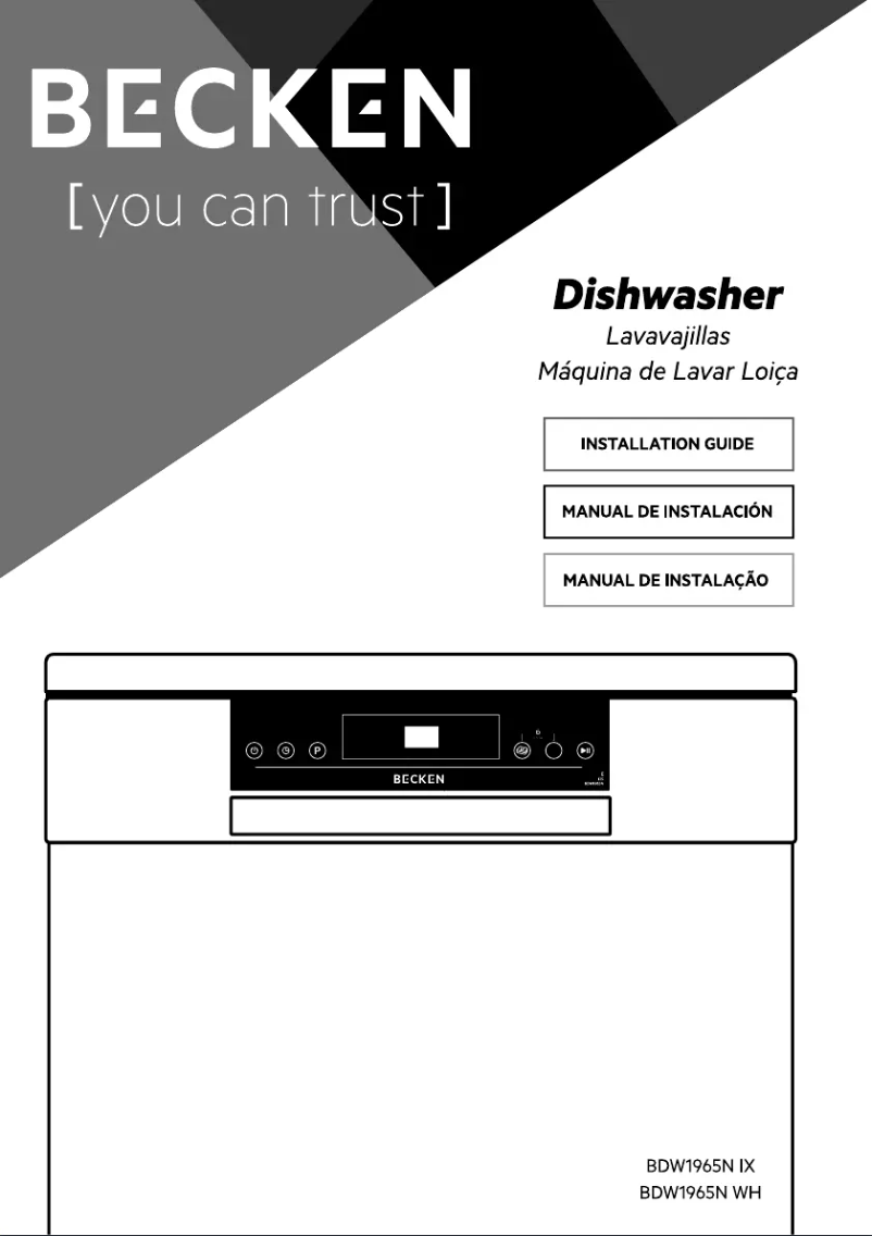 Page 1 de la notice Manuel utilisateur Becken BDW1965N