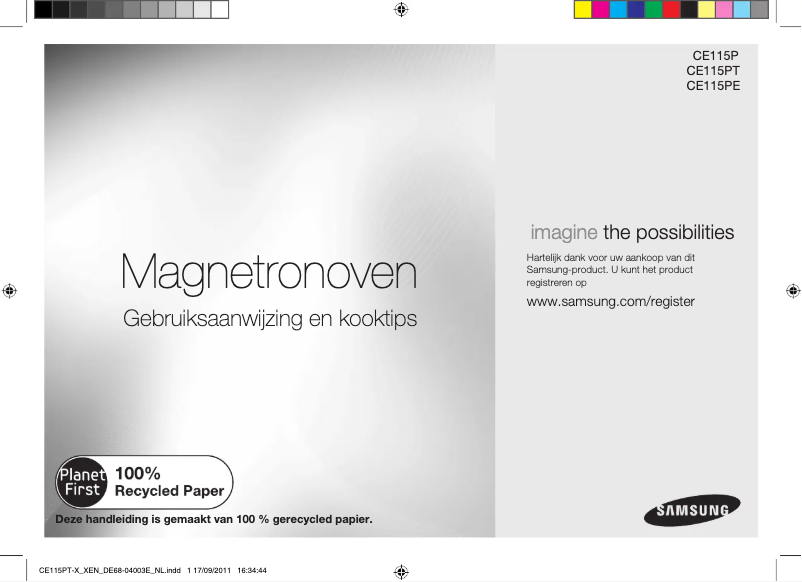 Page 1 de la notice Manuel utilisateur Samsung CE115PE