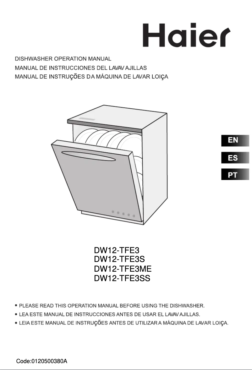 Página 1 del manual Manual de usuario Haier DW12-TFE3