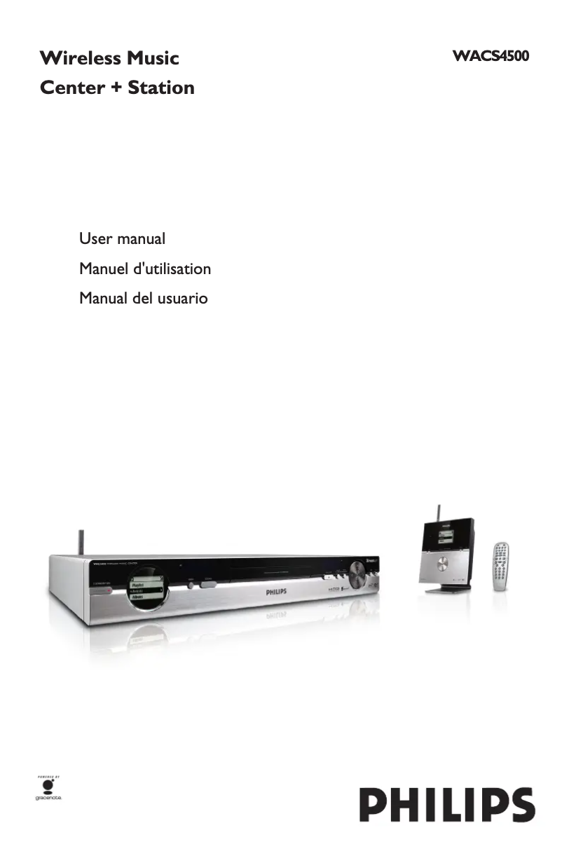 Page n°1 - Manuel utilisateur Philips Wireless Music Center&Station WACS4500
