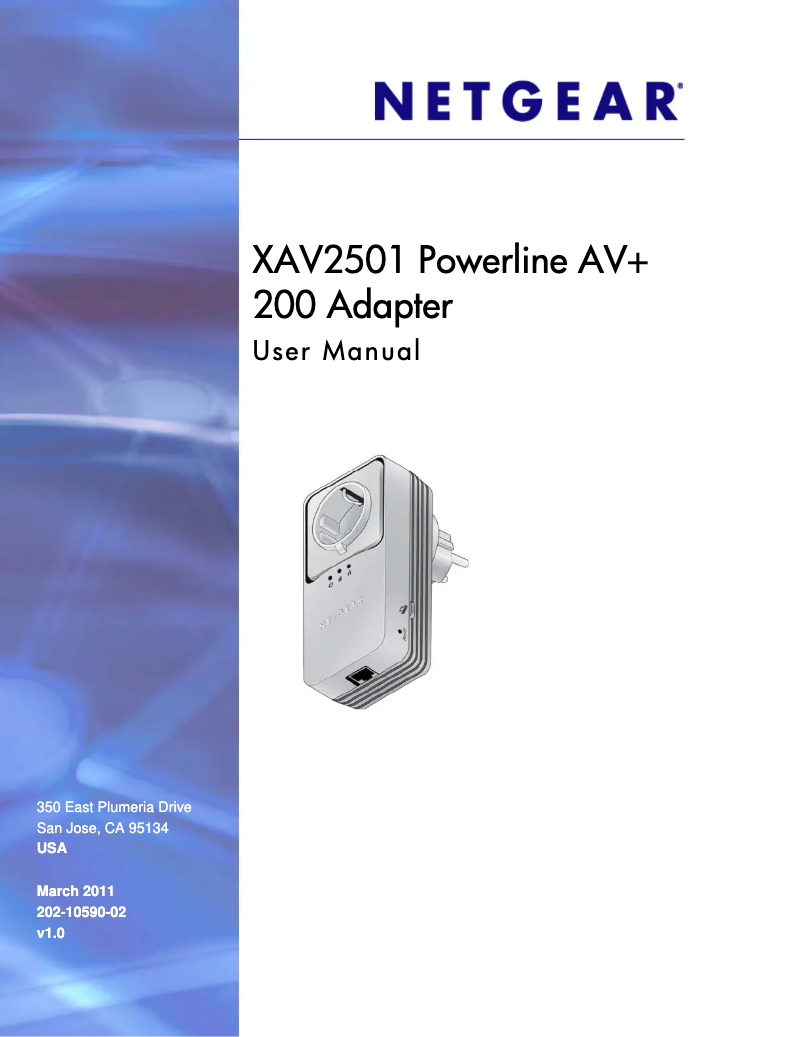 Page 1 de la notice Mode d'emploi Netgear XAV2501