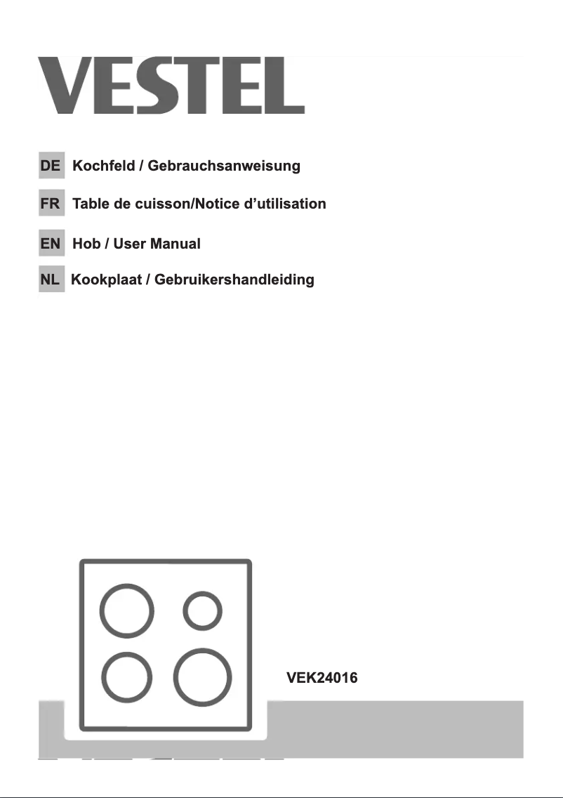 Page 1 de la notice Manuel utilisateur Vestel VEK24016