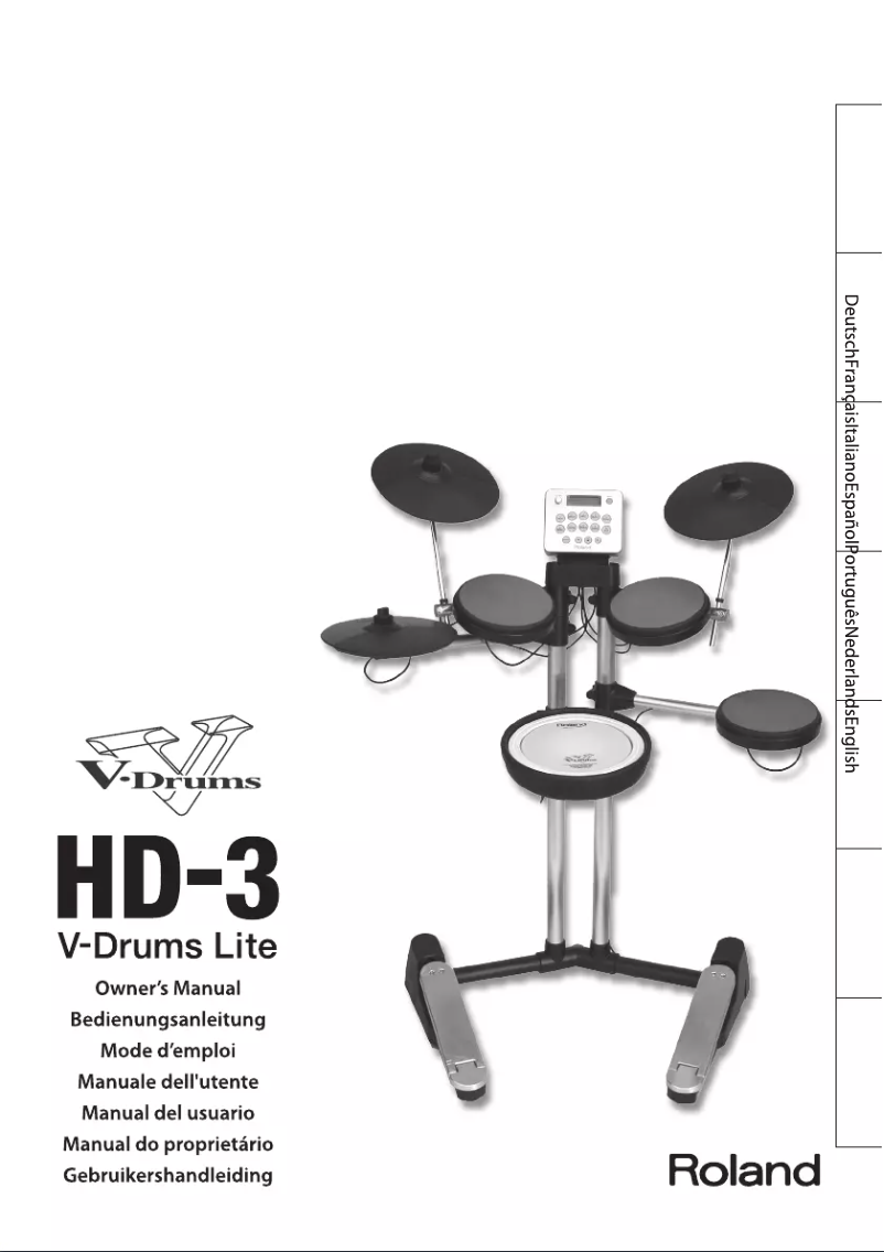 Page 1 de la notice Manuel utilisateur Roland V-Drums Lite HD-3