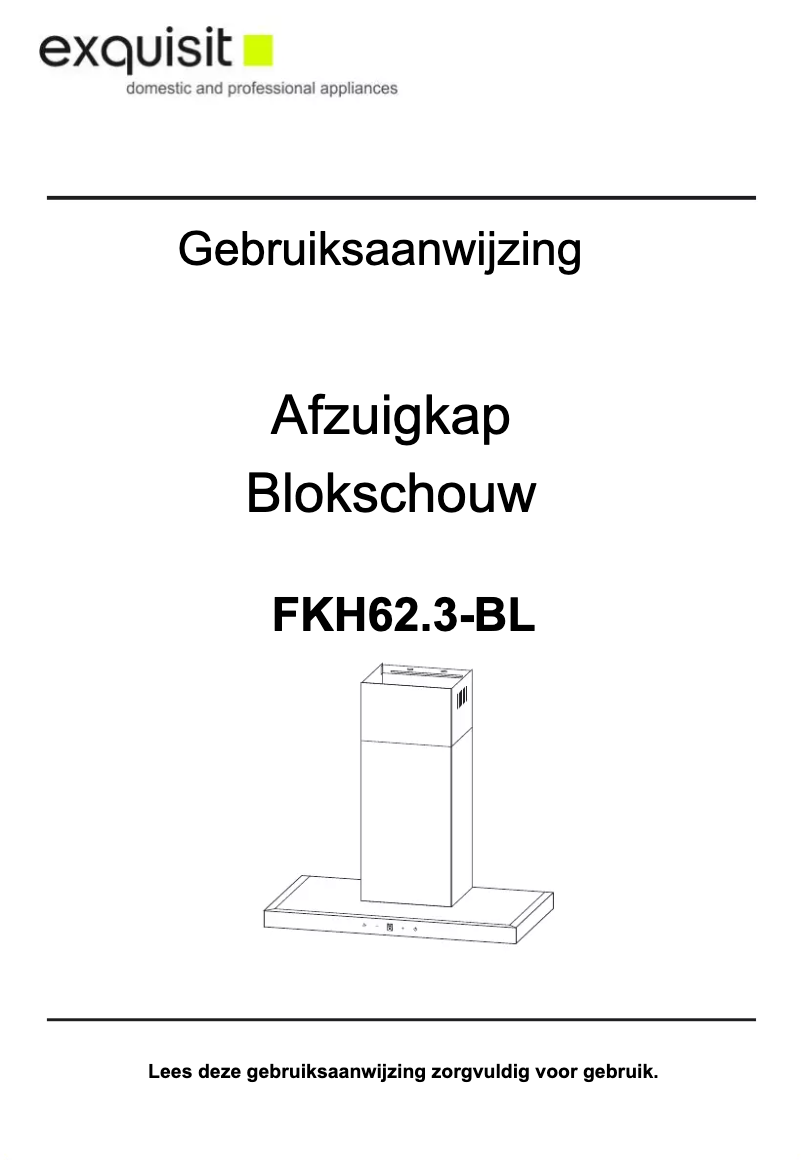Page 1 of the manual User Manual Exquisit FKH62.3-1INOX